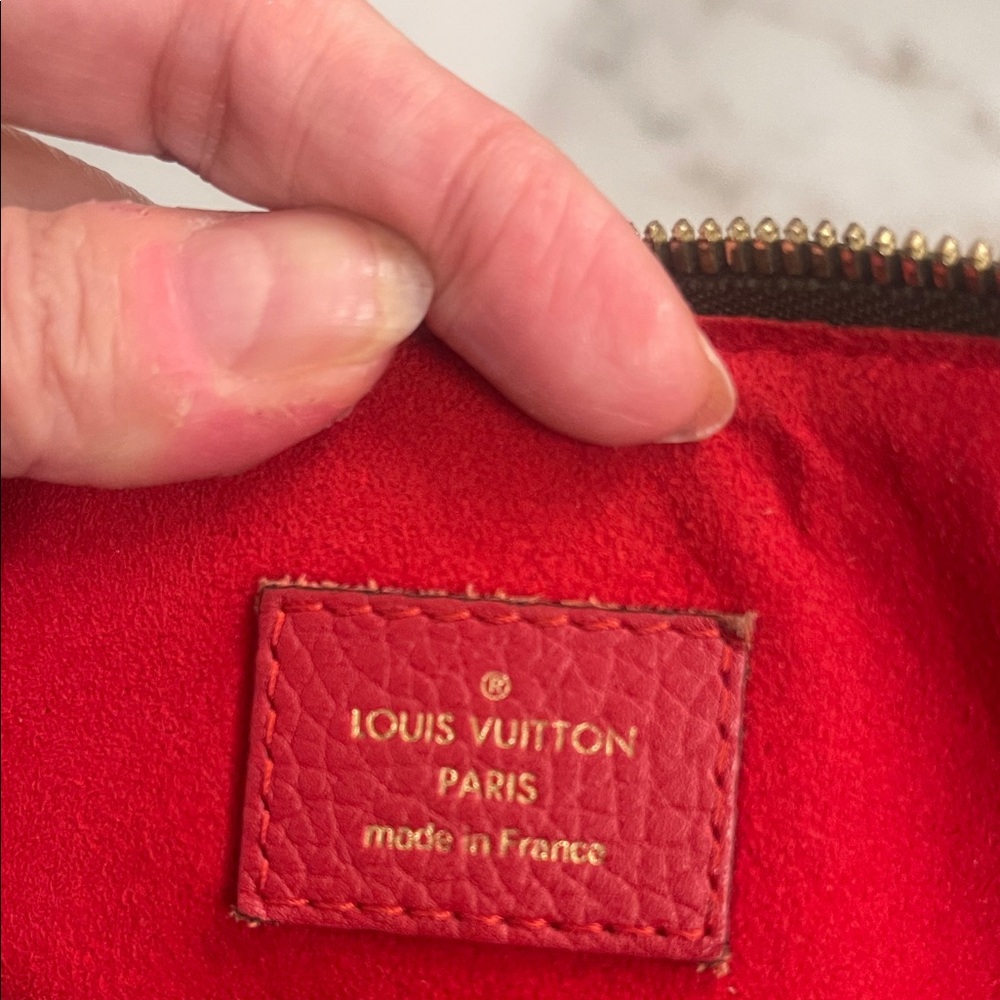Louis Vuitton Monogram Satchel in Brown and Red - Picture 4 of 12